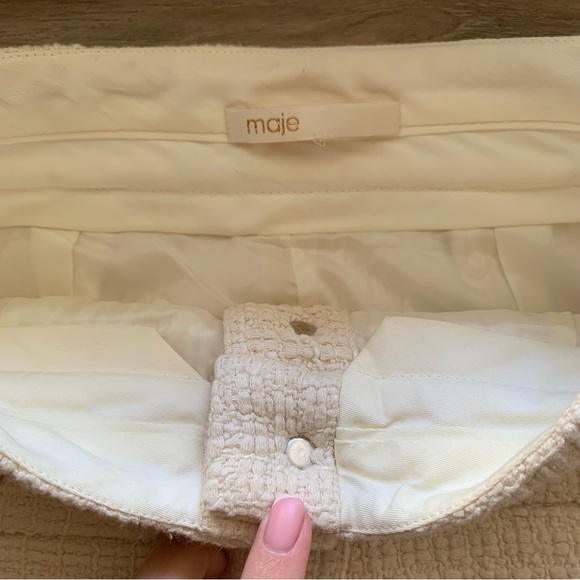 Maje button down skirt in Ecru - Picture 5 of 6